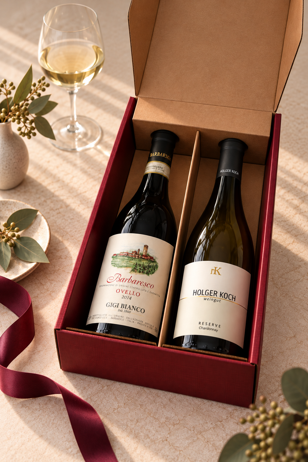 Fine Red and White Gift Set