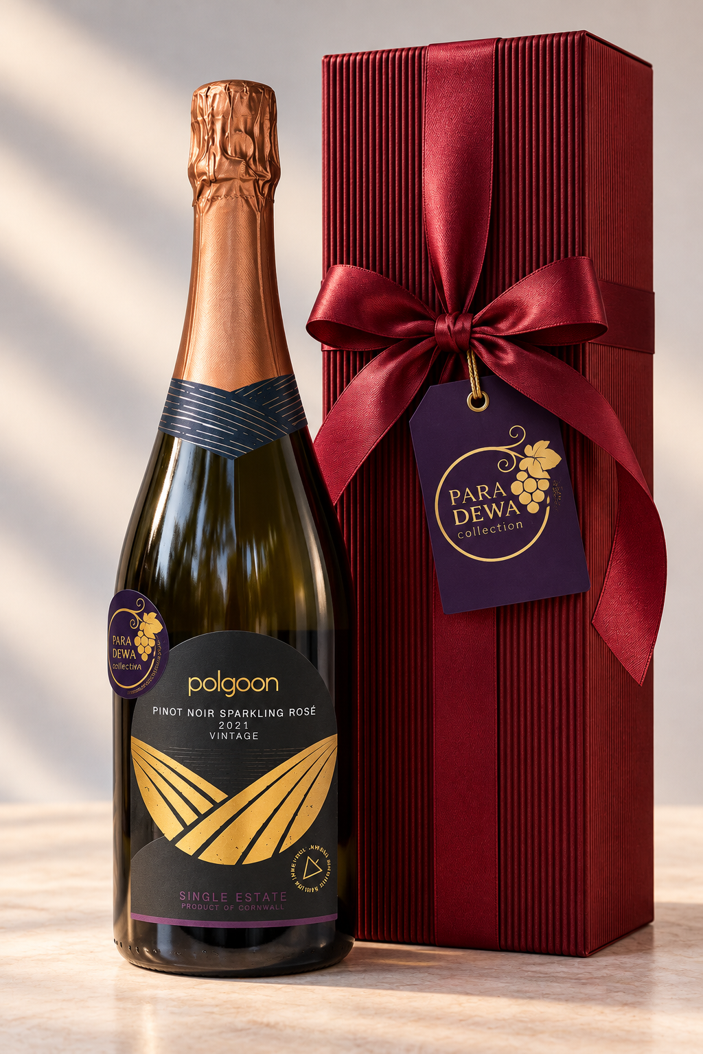 English Sparkling Rosé with Gift Box